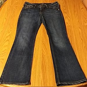 Silver Suki Boot Cut Embellished Jeans 30x32